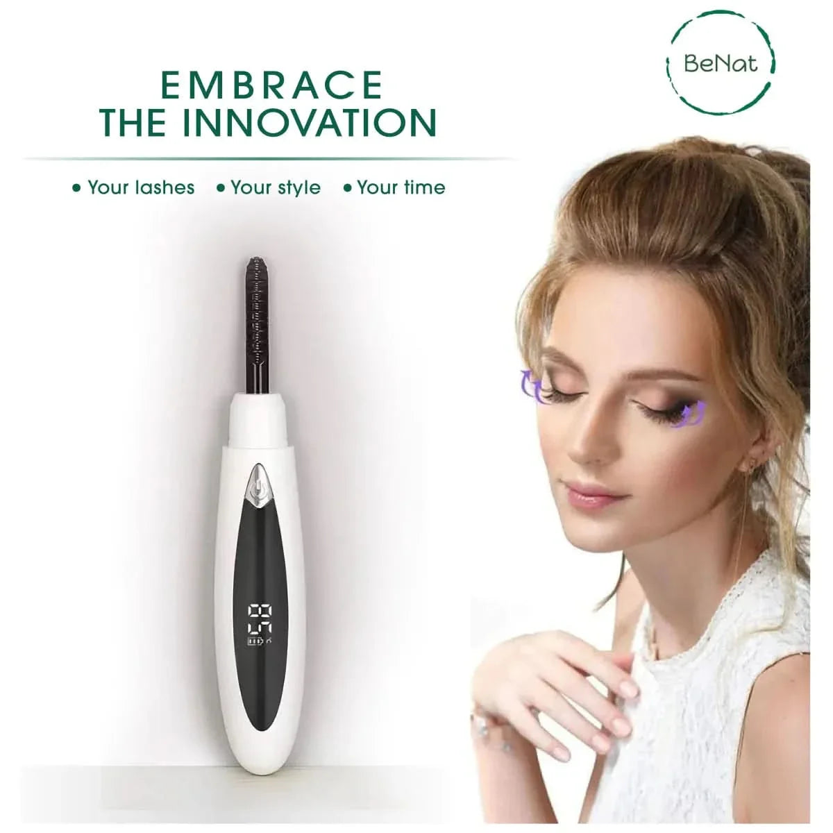 Easy to Use Electric Lash Curler - Fast Heated Eyelash Lift