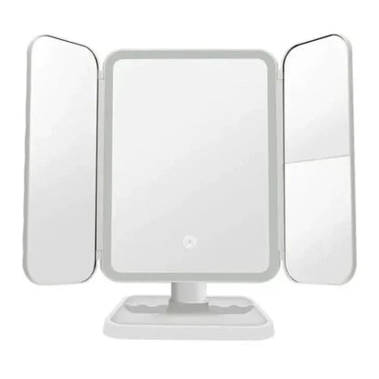 Compact LED Vanity Mirror with Adjustable Color Lights