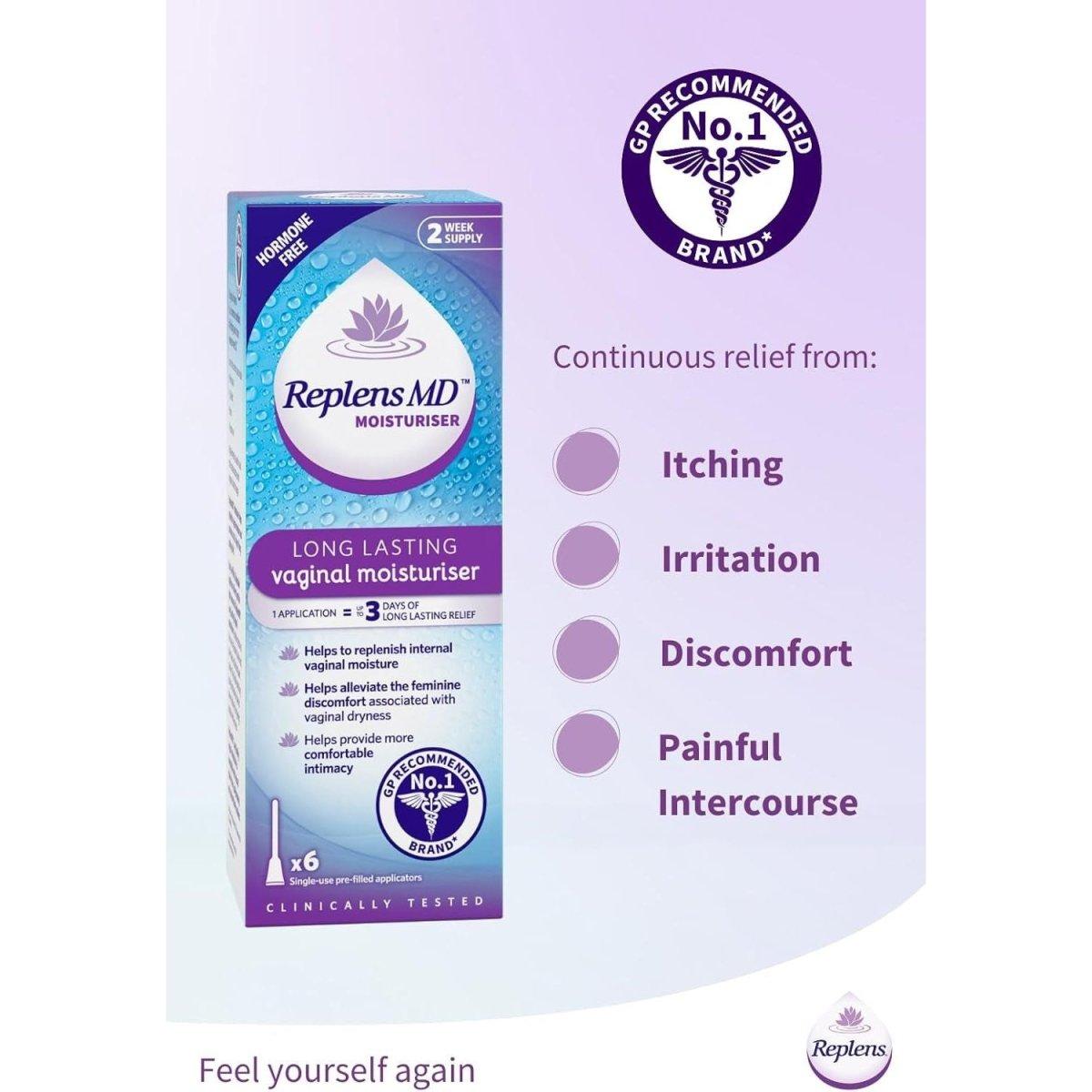 Gentle Vaginal Moisturizer Pack of 6 - Dryness Relief