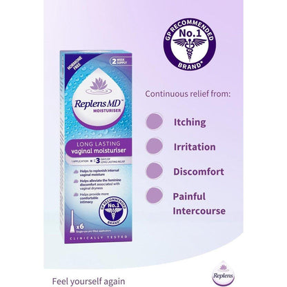 Gentle Vaginal Moisturizer Pack of 6 - Dryness Relief