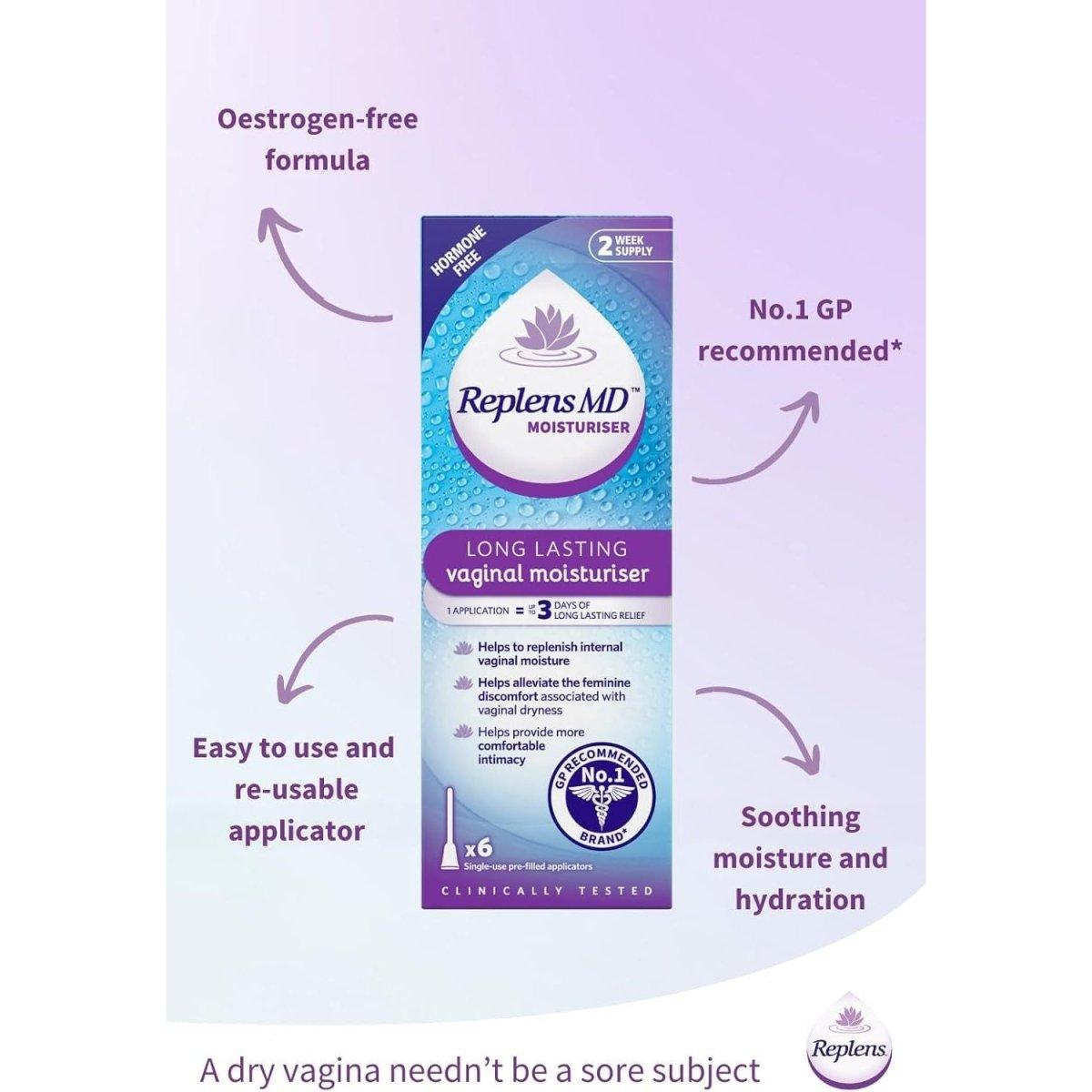 Gentle Vaginal Moisturizer Pack of 6 - Dryness Relief