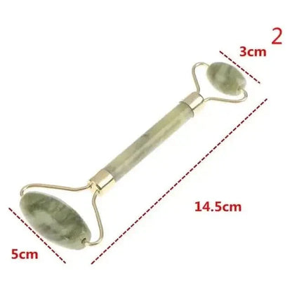 Natural Rose Face Roller & Gua Sha Skincare Kit