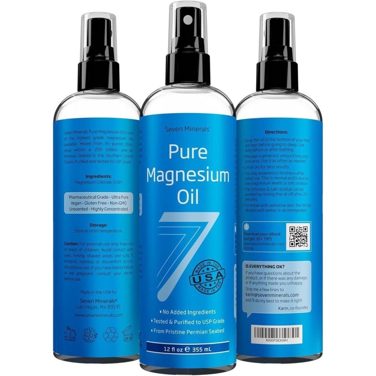 Natural Magnesium Oil Spray for Muscle Relief