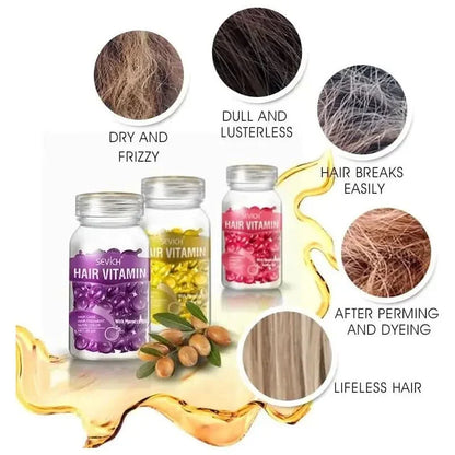 Natural Hair Growth Vitamin Supplement Capsules