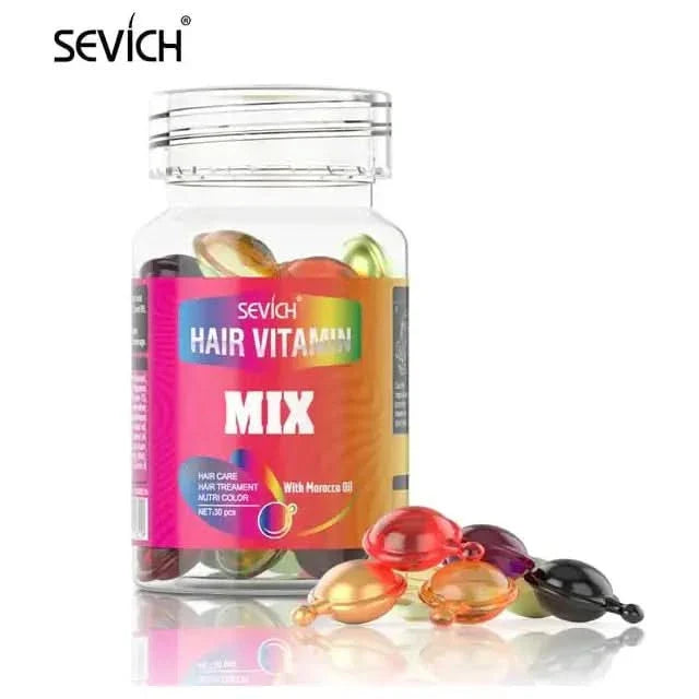 Natural Hair Growth Vitamin Supplement Capsules