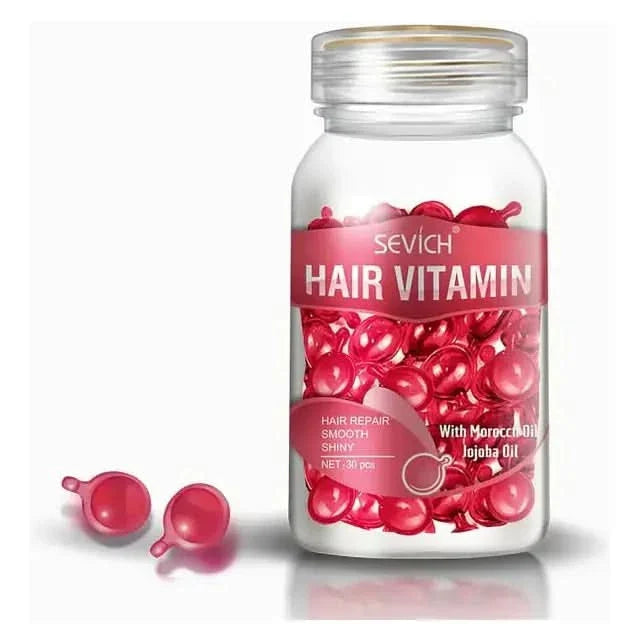 Natural Hair Growth Vitamin Supplement Capsules