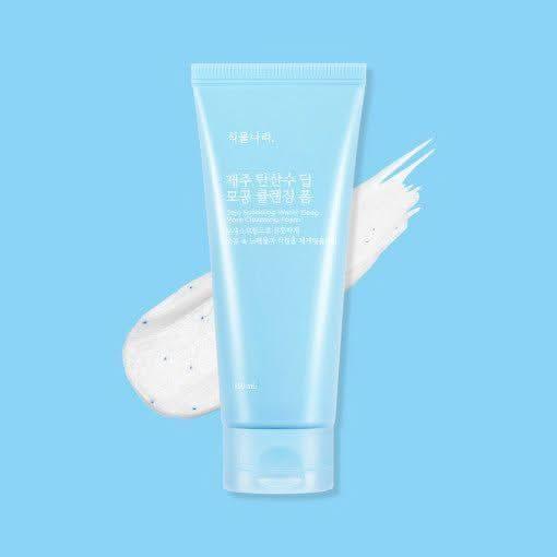 Natural Jeju Facial Cleansing Foam - Gentle Exfoliating Moisturizer - Mycosmeticslondon