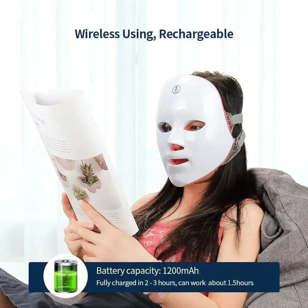 Advanced LED Face Mask - 7 Color USB Rechargeable Skin Revitalizer