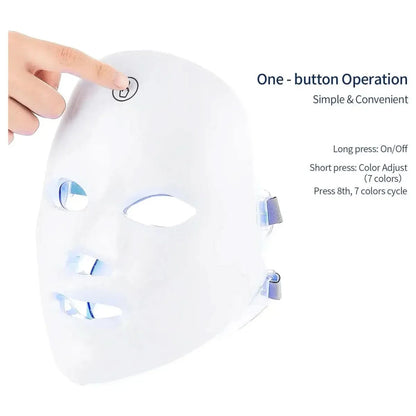 Advanced LED Face Mask - 7 Color USB Rechargeable Skin Revitalizer