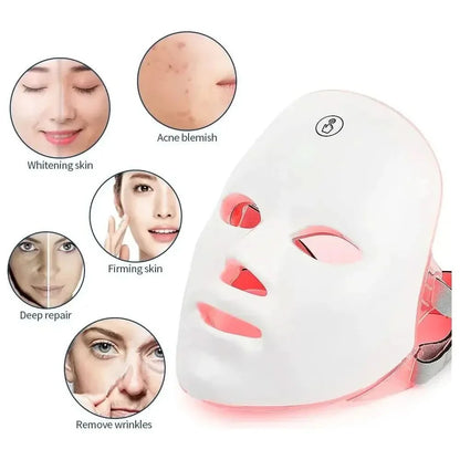 Advanced LED Face Mask - 7 Color USB Rechargeable Skin Revitalizer