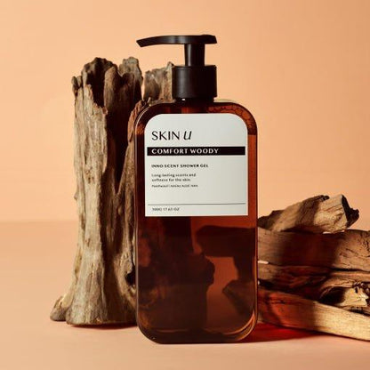 Gentle Woody Shower Gel - Soothing Body Wash 500g