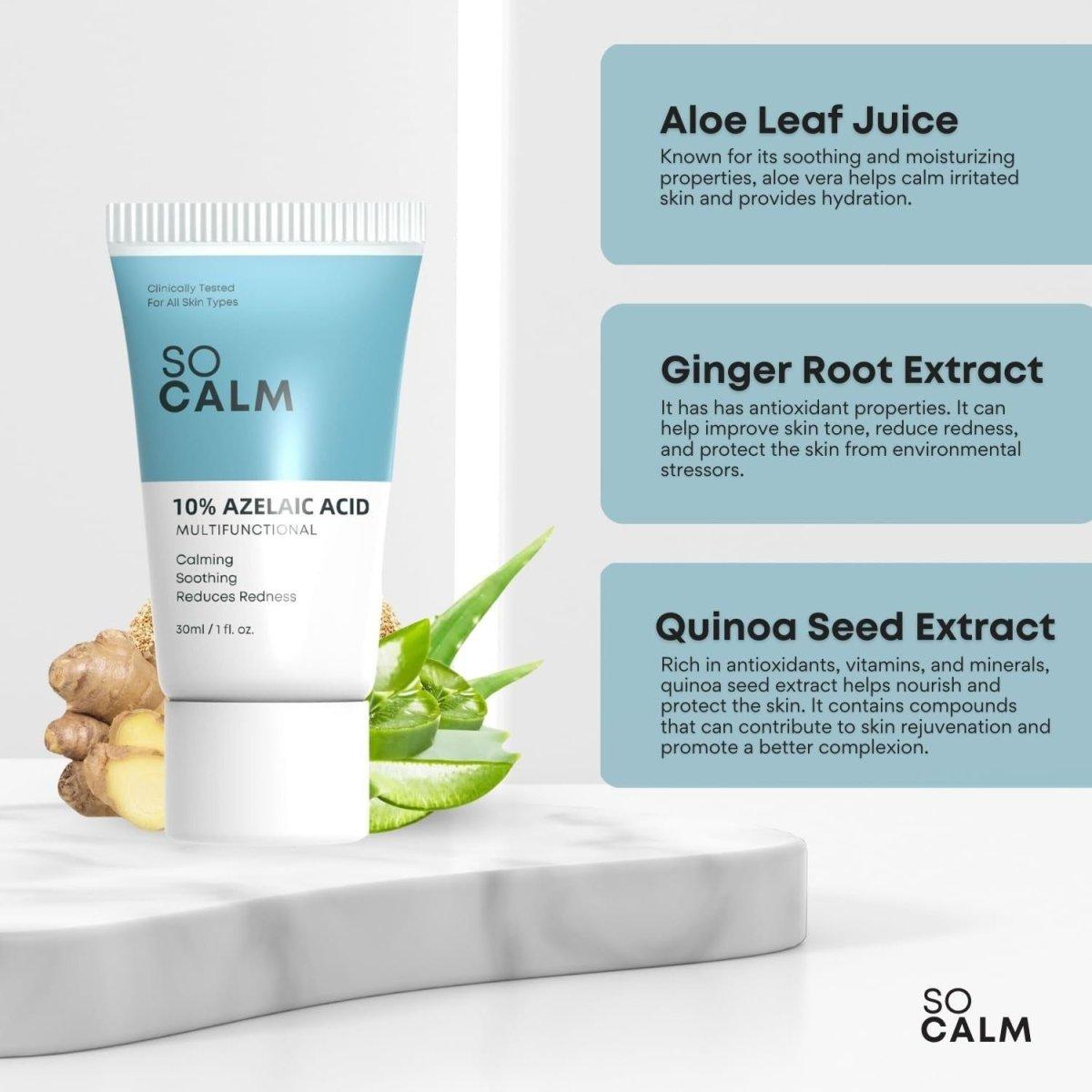 Gentle Azelaic Acid Face Cream for Rosacea & Acne