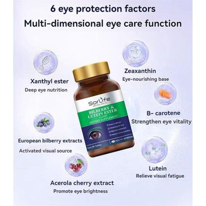 Kids Eye Health Supplement Tablets with Lutein and Bilberry