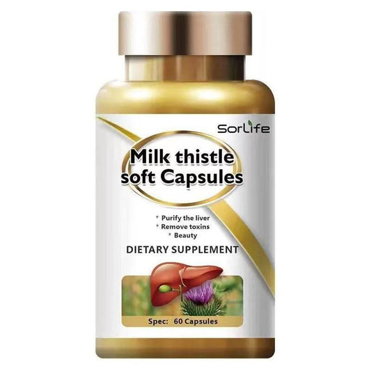 Natural Milk Thistle Liver Support Soft Capsules - Mycosmeticslondon