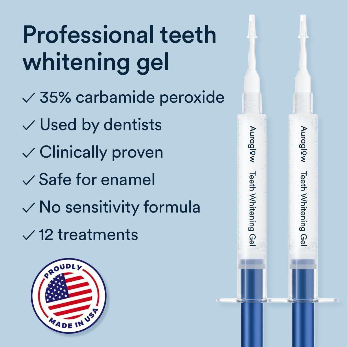 Professional At-Home Teeth Whitening Kit with LED Light