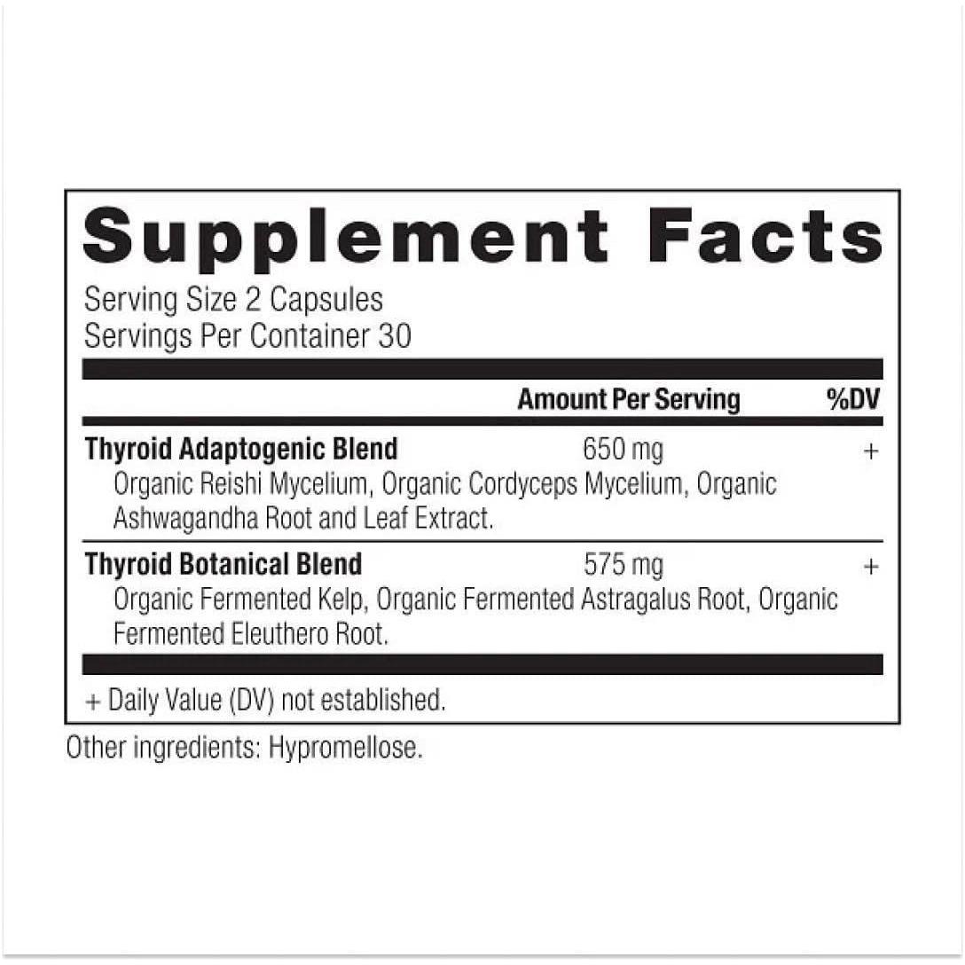 Natural Thyroid Support Supplement - 60 Capsules