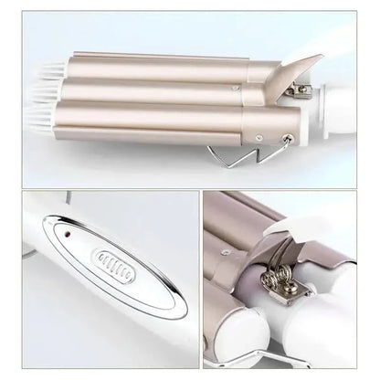 Professional 3 Barrel Curling Iron for Salon Style Curls