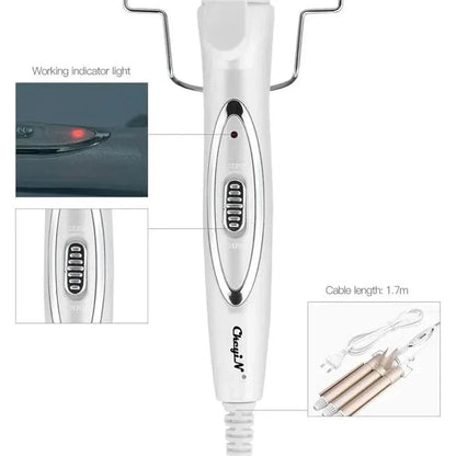 Professional 3 Barrel Curling Iron for Salon Style Curls