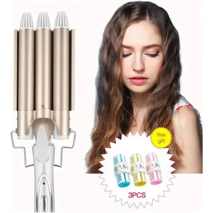 Professional 3 Barrel Curling Iron for Salon Style Curls