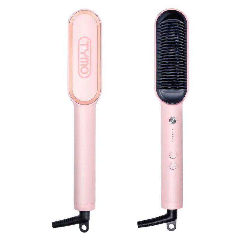 Pink Hair Straightening Comb Brush