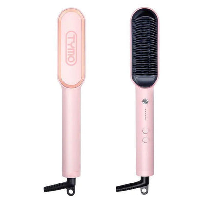 Pink Hair Straightening Comb Brush
