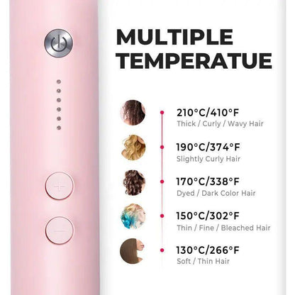Pink Hair Straightening Comb Brush