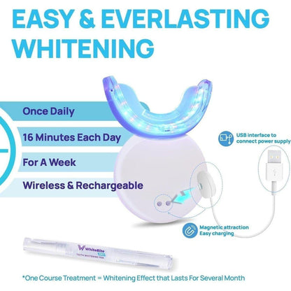 Advanced At Home Teeth Whitening System with LED Light