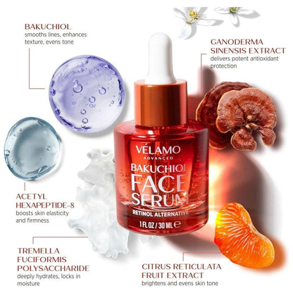 Natural Anti Aging Face Serum with Hydrating Bakuchiol