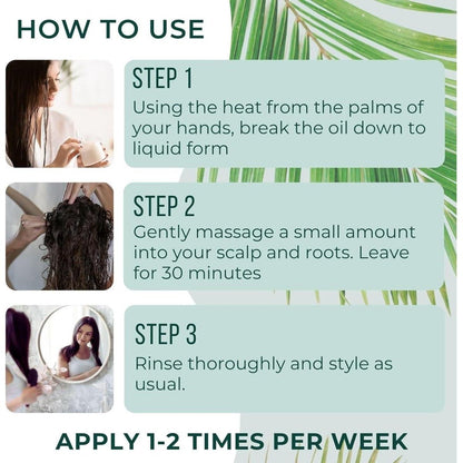 Natural Hair Growth Oil 120ml - Pure Cold Pressed
