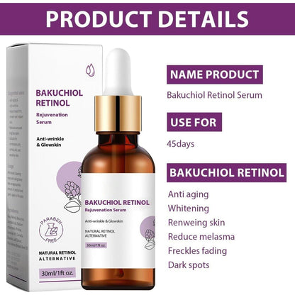 Anti Aging Face Serum Set with Bakuchiol & Retinol