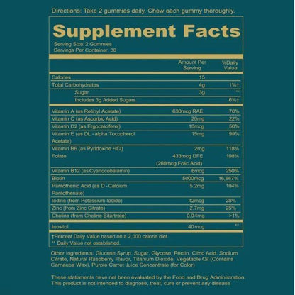 Natural Beauty Vitamins Gummies for Hair and Skin