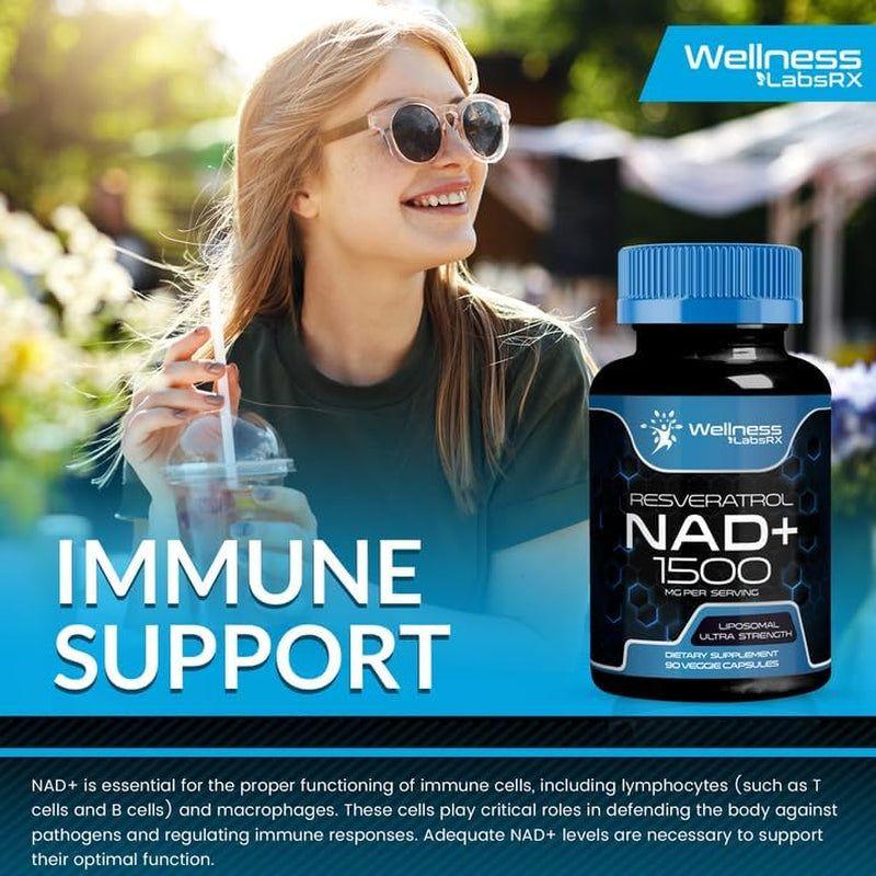 High Potency Resveratrol NAD+ Supplement Capsules