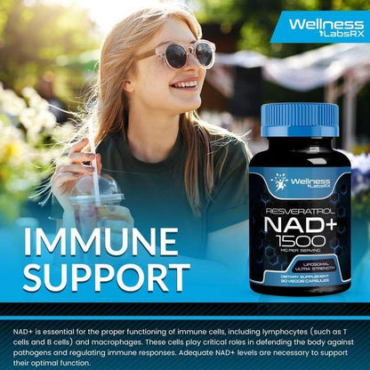 High Potency Resveratrol NAD+ Supplement Capsules
