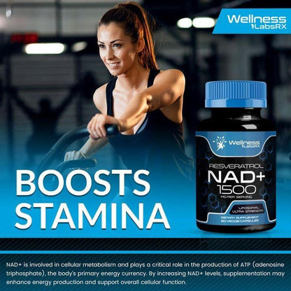 High Potency Resveratrol NAD+ Supplement Capsules