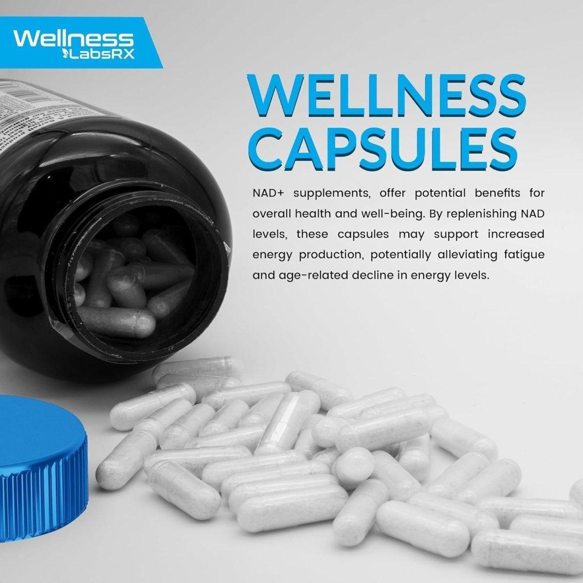 High Potency Resveratrol NAD+ Supplement Capsules
