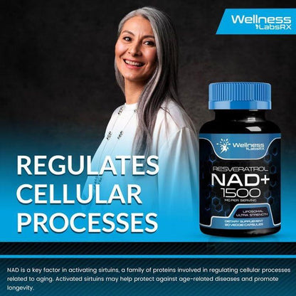 High Potency Resveratrol NAD+ Supplement Capsules
