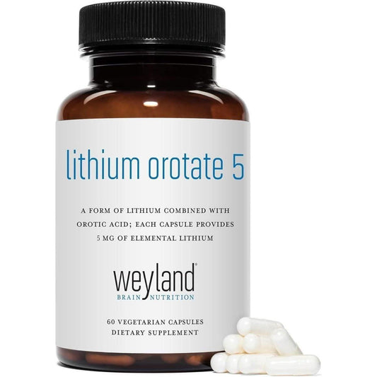 Natural Mood Support Lithium Orotate Supplement Capsules - Mycosmeticslondon