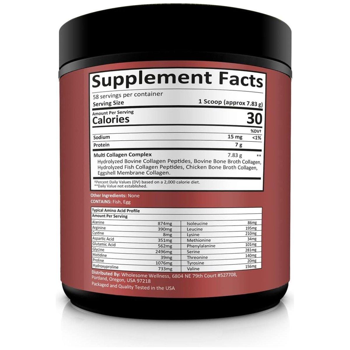 Natural Multi Collagen Protein Powder for Skin and Joints