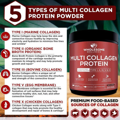 Natural Multi Collagen Protein Powder for Skin and Joints