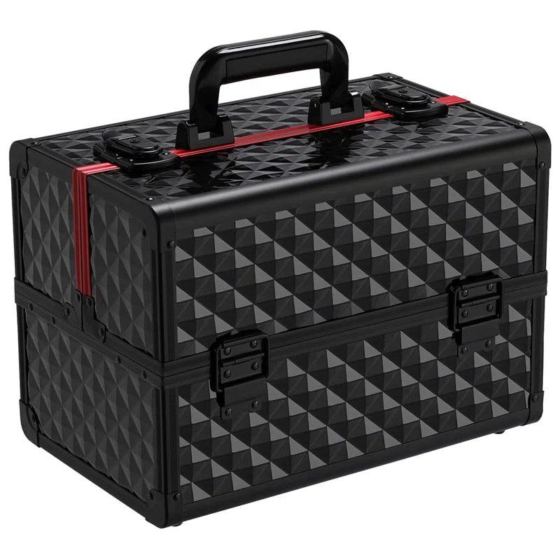 Secure Makeup Storage Case - Red/Black, Silver/Black - Mycosmeticslondon