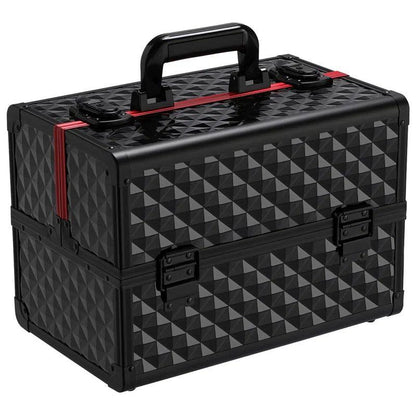 Secure Makeup Storage Case - Red/Black, Silver/Black - Mycosmeticslondon