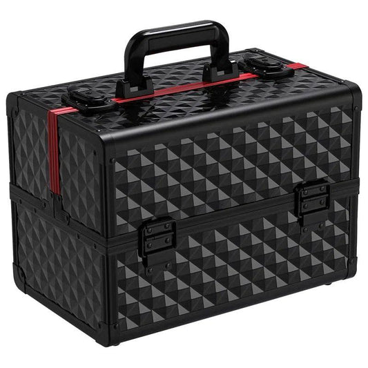 Secure Makeup Storage Case - Red/Black, Silver/Black - Mycosmeticslondon