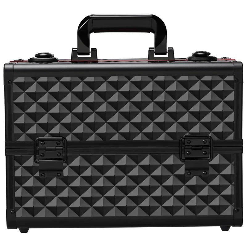 Secure Makeup Storage Case - Red/Black, Silver/Black
