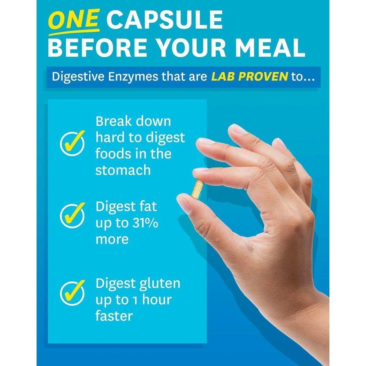 Natural Digestive Enzyme Supplement with Probiotics