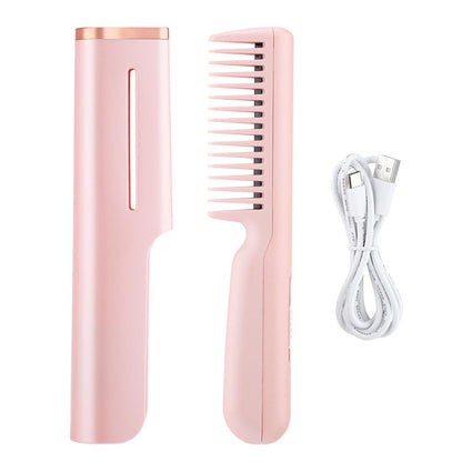 USB Portable Electric Hair Straightening Brush