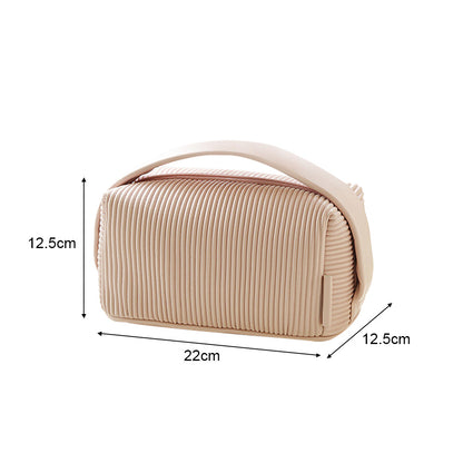 Toast Large Makeup Bag - Double Layer Cosmetic Bag - Portable Toiletry Bag