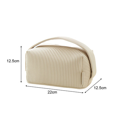 Toast Large Makeup Bag - Double Layer Cosmetic Bag - Portable Toiletry Bag