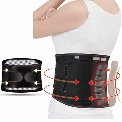 Tourmaline Self-Heating Magnetic Waist Support Belt