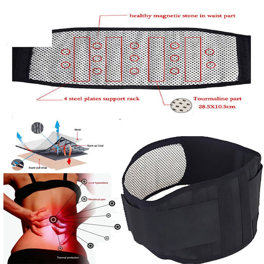 Tourmaline Self Heating Magnetic Therapy Back Waist Support Belt