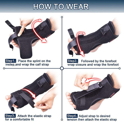 Adjustable Orthotic Dorsal Night Splint for Foot Support